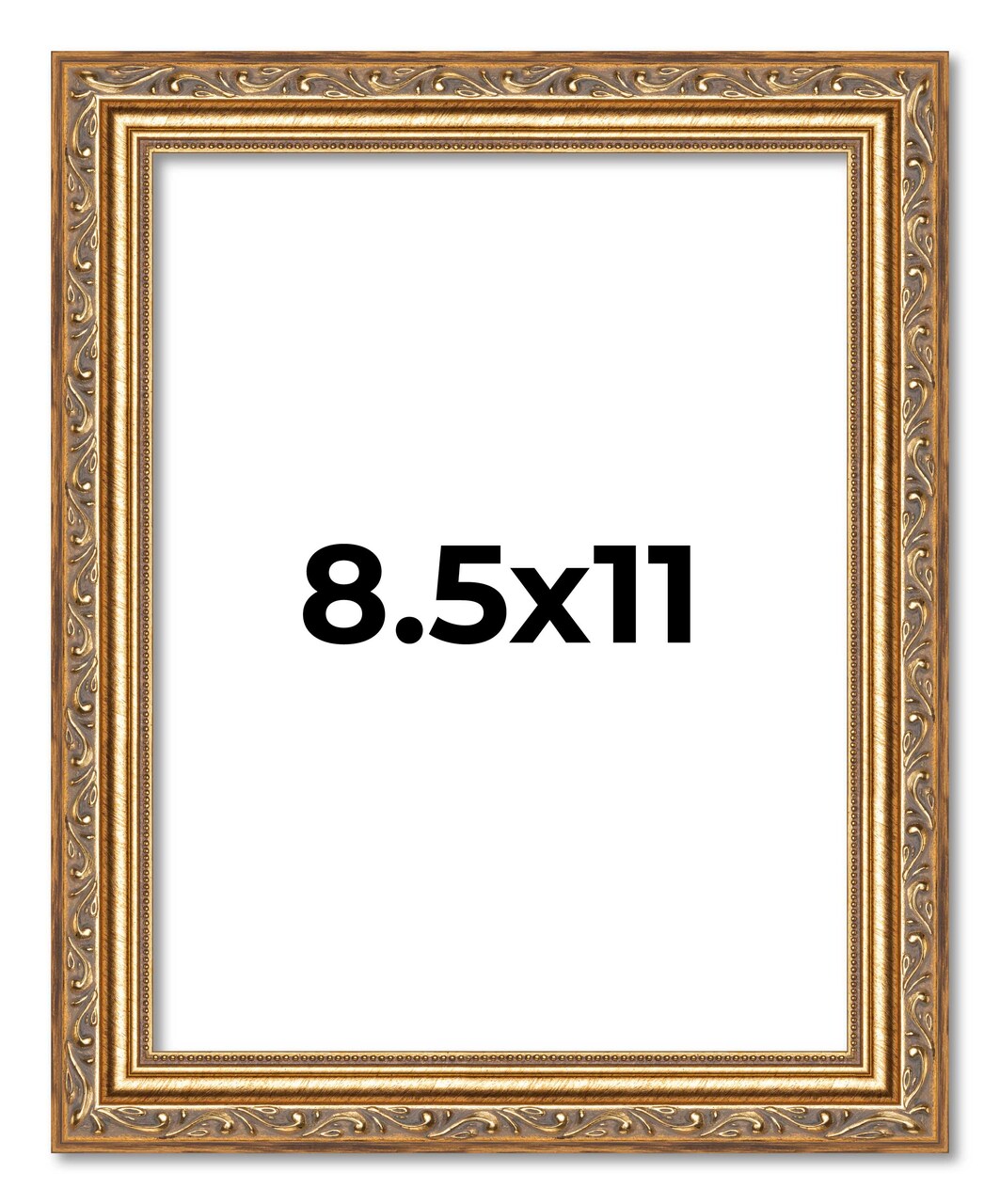 8.5x11 Museum-Quality Picture Frame with UV-Resistant Acrylic & Acid-Free Backing, Available in 4 Finishes - Gold, Silver, Bronze, and Black